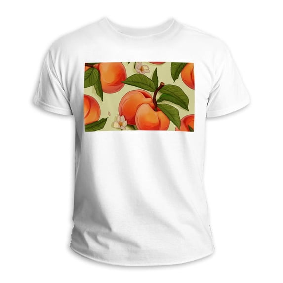 Peach Classic White 100% Cotton T-Shirt - Men's Casual Short Sleeve Tee with Comfort Fit - Pack of 3 - Summer Essential