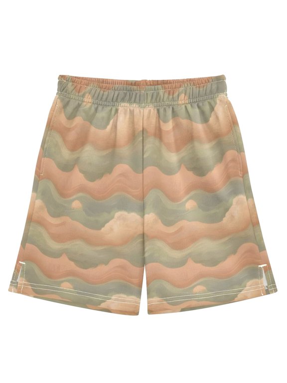 Peach Clouds Athletic Shorts Breathable with Comfort Fit Drawstring Casual Sweatshorts X-Small