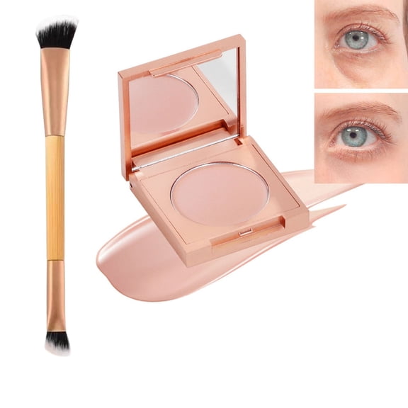 Peach Color Corrector,Color Corrector,Peach-Toned Corrector Stick,Colored Clay CC Undereye Corrector,Under Eye Concealer Color Corrector for Dark Circles with Brush,Long-lasting Waterproof(A)