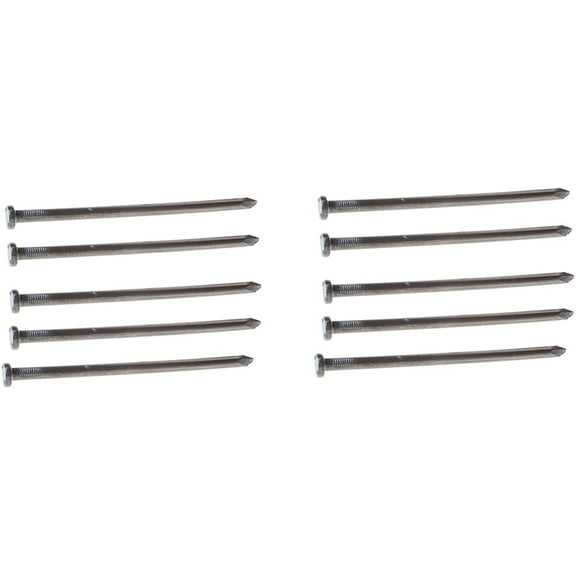 Peach Country Outdoor Heavy Duty Round Metal Landscape & Paver Edging Anchoring Stake, 10-Inch Length - Bright Spike Timber Nail, Tent Spikes, Camping, Trapping, Landscape