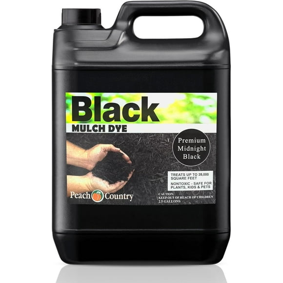Peach Country Premium Mulch Color Concentrate - 33,600 Sq. Ft. - Pure Midnight Black Dye Spray (2.5 Gallon)