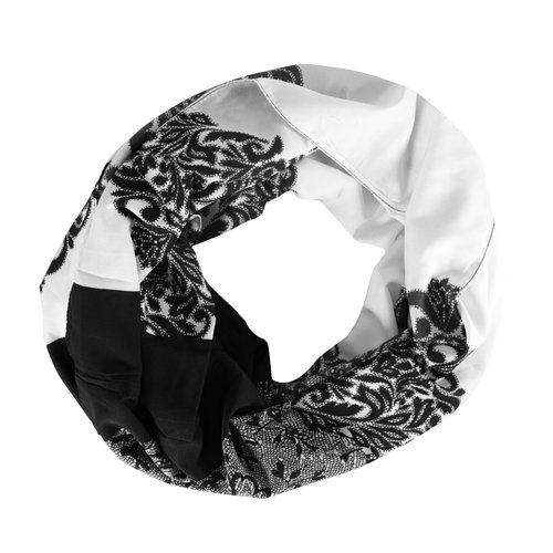Peach Coutue Damask Pattern Infinity Loop Fashion Scarf