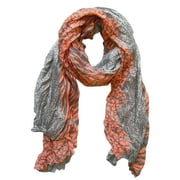 Peach Couture All Seasons Retro Zebra and Leopard Mix Animal Print Crinkle Beautiful Scarf wrap