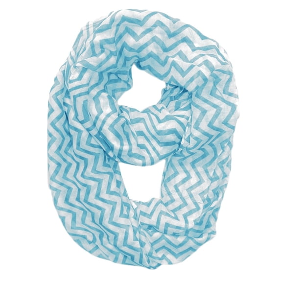 Peach Couture Beautiful Classic Lightweight Sheer Chevron Infinity Loop Scarf