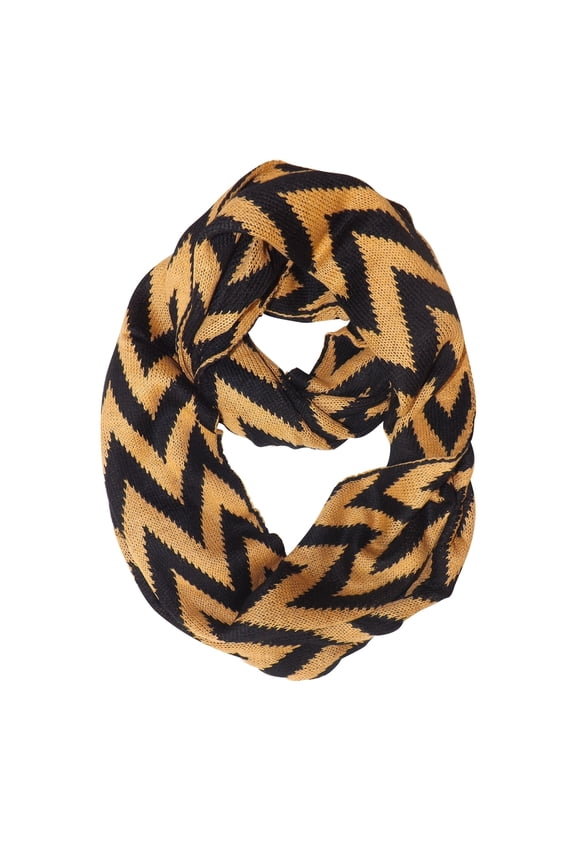 Charming Classic Knit Chevron Infinity Loop Scarves