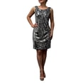 thumbnail image 1 of Peach Couture Cocktail Glitter Sparkle Club Evening Dress Mini, 1 of 1