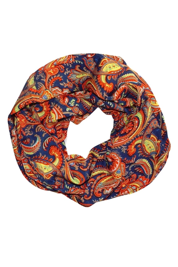 Colorful Victorian Damask Lightweight Infinity Loop Scarf