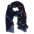 thumbnail image 1 of Peach Couture Cute Vintage Lightweight Graphic Finch Bird Print Scarf, 1 of 10