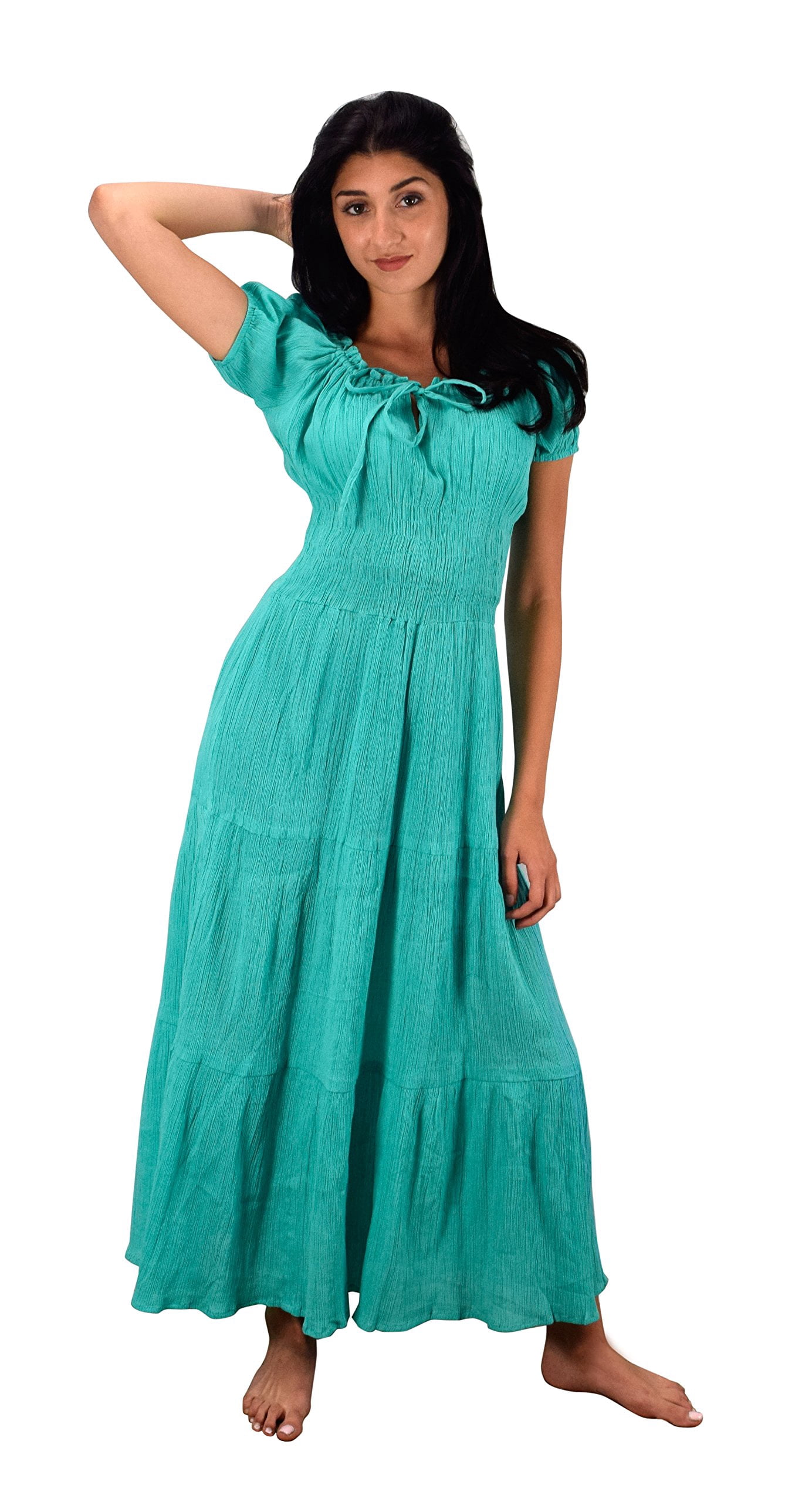 knee length dresses for ladies The Gypsy Dress in Red – LadySplendorClothing main image 0