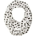 thumbnail image 1 of Peach Couture Light and Sheer Polka Dot Circle Print Infinity Loop Scarf, 1 of 10