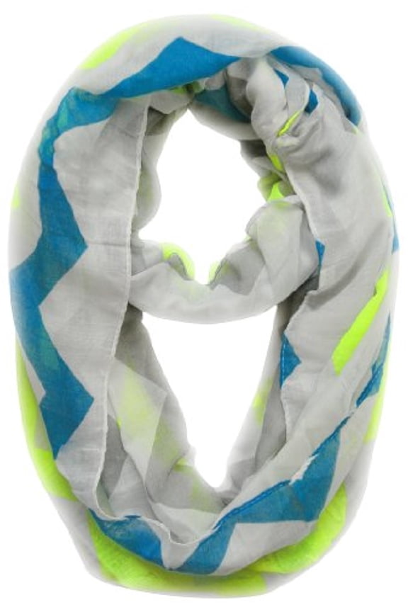 Modern Radiant Multicolored Chevron Geometric Infinity Loop Scarf