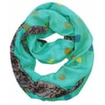 thumbnail image 1 of Peach Couture Polka Dot and Floral Graphic Print Infinity Loop Scarf, 1 of 1