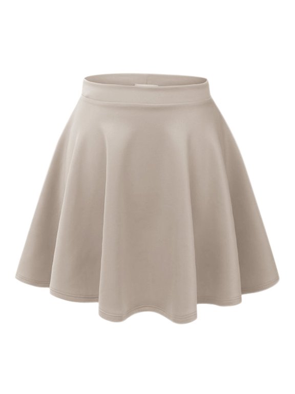 Popular Summer Flare Skater Mini Skirt with Banded Waist