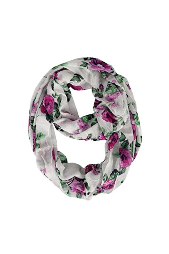 Premium Graphic Floral Print infinity loop scarves