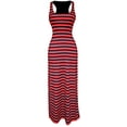 thumbnail image 1 of Peach Couture Racerback Summer Maxi Dress Striped Solid Sundress, 1 of 1