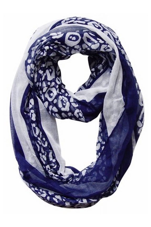 Retro Neon Animal Print Infinity Loop Scarf