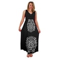 thumbnail image 1 of Peach Couture Sleeveless Smocked Damask Embossed Long Maxi Dress, 1 of 3