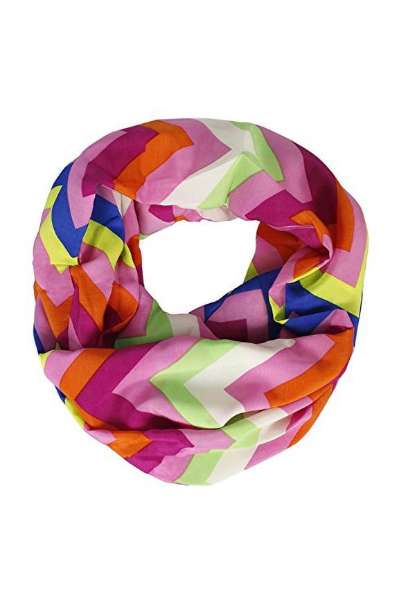 Summer Fashion Colorful Chevron Infinity Loop Skinny Scarves