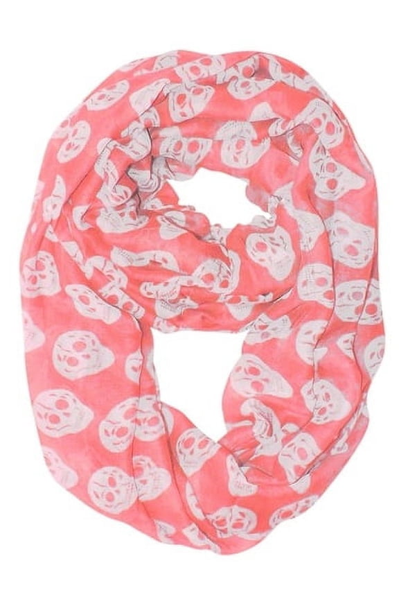 Unisex Light Weight Skull Design Infinity Loop Scarves