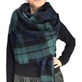 thumbnail image 1 of Peach Couture Warm Tartan Plaid Woven Oversized Fringe Scarf Blanket Shawl Wrap, 1 of 1