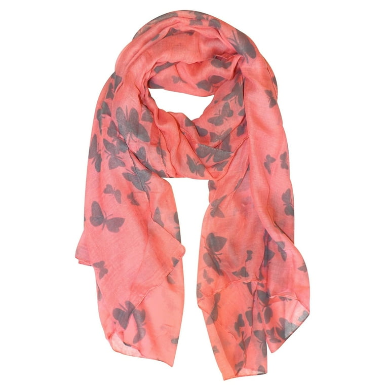 Peach Couture Womens Butterfly Sheer Infinity Scarves Wraps Summer Shawls Loop
