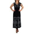 thumbnail image 1 of Peach Couture Womens Floral Damask Boho Sleeveless Cocktail Maxi Long Dress, 1 of 2