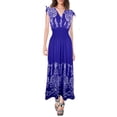thumbnail image 1 of Peach Couture Womens Tahiti Summer Exotic Boho Casual Maxi Dress (Blue, L), 1 of 2