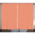 thumbnail image 1 of Ambesonne Peach Curtains 2 Panel Set, Ornate Spring Flower, 108" x 63", Peach, 1 of 3