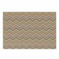 thumbnail image 1 of Peach Cutting Board, Old Fashion Zigzag Chevron Pattern with Warm Color Scheme Vintage Retro Design Print, Decorative Tempered Glass Cutting and Serving Board, Small Size, Multicolor, by Ambesonne, 1 of 1