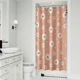 thumbnail image 1 of Peach Daisy Flower White Blooms Pattern Shower Curtain 36"x72" ,Bathroom Decorative Shower Curtains Set with 12 Hooks,Modern Waterproof Washable Shower Curtain, 1 of 6