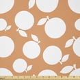 thumbnail image 1 of Peach Fabric by The Yard, Pattern with Silhouette Peaches Tasty Delicious Snacks Theme Illustration, Stretch Knit Fabric for Clothing Sewing and Arts Crafts, 2 Yards, Orange White, by Ambesonne, 1 of 1