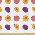 thumbnail image 1 of Ambesonne Peach Fabric by the Yard Upholstery, Vegan Organic Motifs of Fruit, 3 Yards, White Dark Magenta, 1 of 4