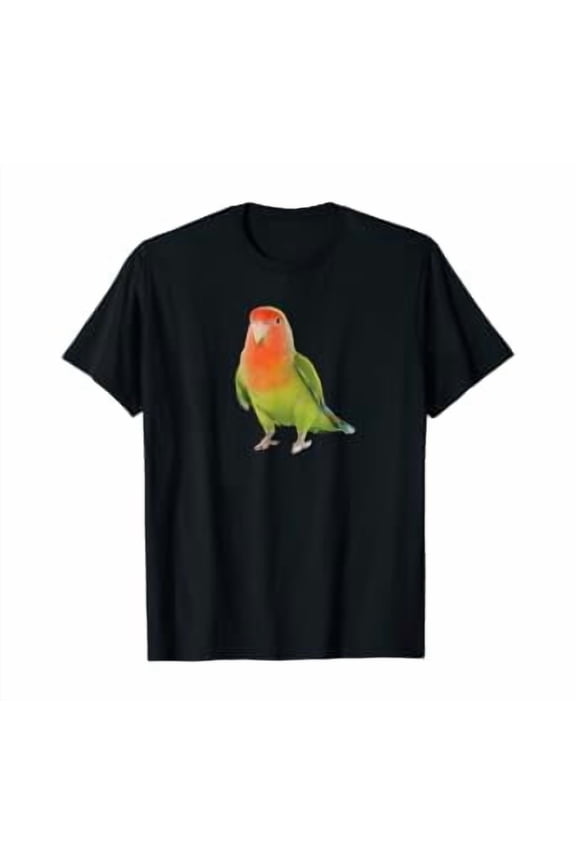 Peach Faced Lovebird Parakeet Face T-Shirt