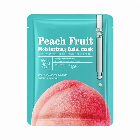 Peach Facial Mask, 25ml, Natural Hydration & Brightening, 1-Pack, for Sensitive Skin, Teenage Girls, Dry Skin Relief