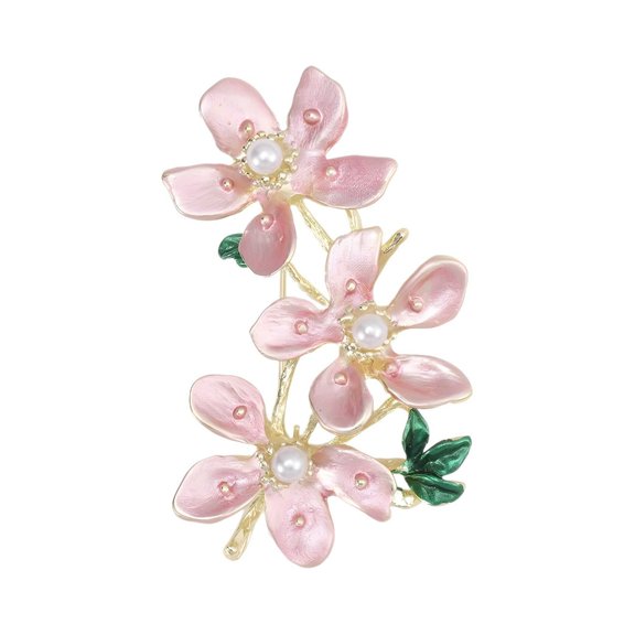 Peach Flower Adornment Formal Event Jewelry Handmade Flower Clothing Jewelry