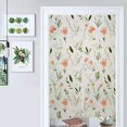 thumbnail image 1 of Peach Flowers White Background Pattern Design Door Curtain Nordic Living Room DoorCurtain Porch Partition Curtain Kitchen Rative Half Curtain, 1 of 4