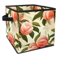 thumbnail image 1 of Peach Foldable Storage Baskets with Handle, 10.8"x10.5"x10.6" - Large Capacity Toy Box Storage Box, 1 of 6