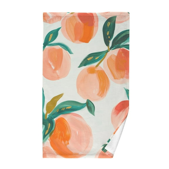 Peach Fruit Cotton Face Towels Absorbent Hand Towel Soft Bathroom Towel for Kitchen Hotel Decoration