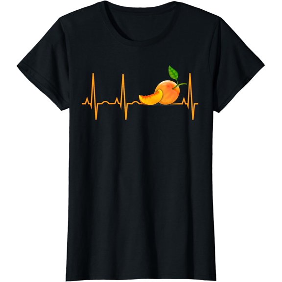 Peach Fruit T Shirt Peach Lover Heartbeat Gift TShirt