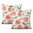 thumbnail image 1 of Peach Fruit Throw Pillow Covers Inserts & Covers,Soft Pillow Cas Covers,linen Pillowcases Double-sided Printing for Sofa Couch Outdoor Decor,Decorative Set Of 2,18x18 Inches, 1 of 7