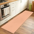 thumbnail image 1 of Peach Fuzz 2x6 Kitchen Runner Rug, Farmhouse Solid Orange Color Modern Art Non-Skid Rubber Backing Large Rectangle Rugs - Living Room Bedroom Home Office, Indoor Floor Mat Carpets Washable Rug, 1 of 9