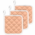 thumbnail image 1 of Peach Fuzz Pot Holders for Kitchen Heatproof Potholder, 3 Pack Modern Pure Peach Fuzz Hot Pads Multipurpose Oven Pads Cloth Potholders Trivet for Cooking Baking, 1 of 8