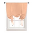thumbnail image 1 of Peach Fuzz Tie Up Curtains for Kitchen Bathroom Bedroom Windows 45 Inch Length,Pure Peach Tone Solid Color Simple Minimalism Art Balloon Drape Curtains Shade Rod Pocket Drapery Curtain Panel,42"x54", 1 of 7
