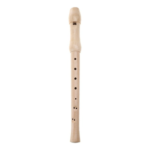 Peach German Soprano Recorder Instrument C Key 8 Hole with Cleaning Rod & Carrying Bag, Natural Color