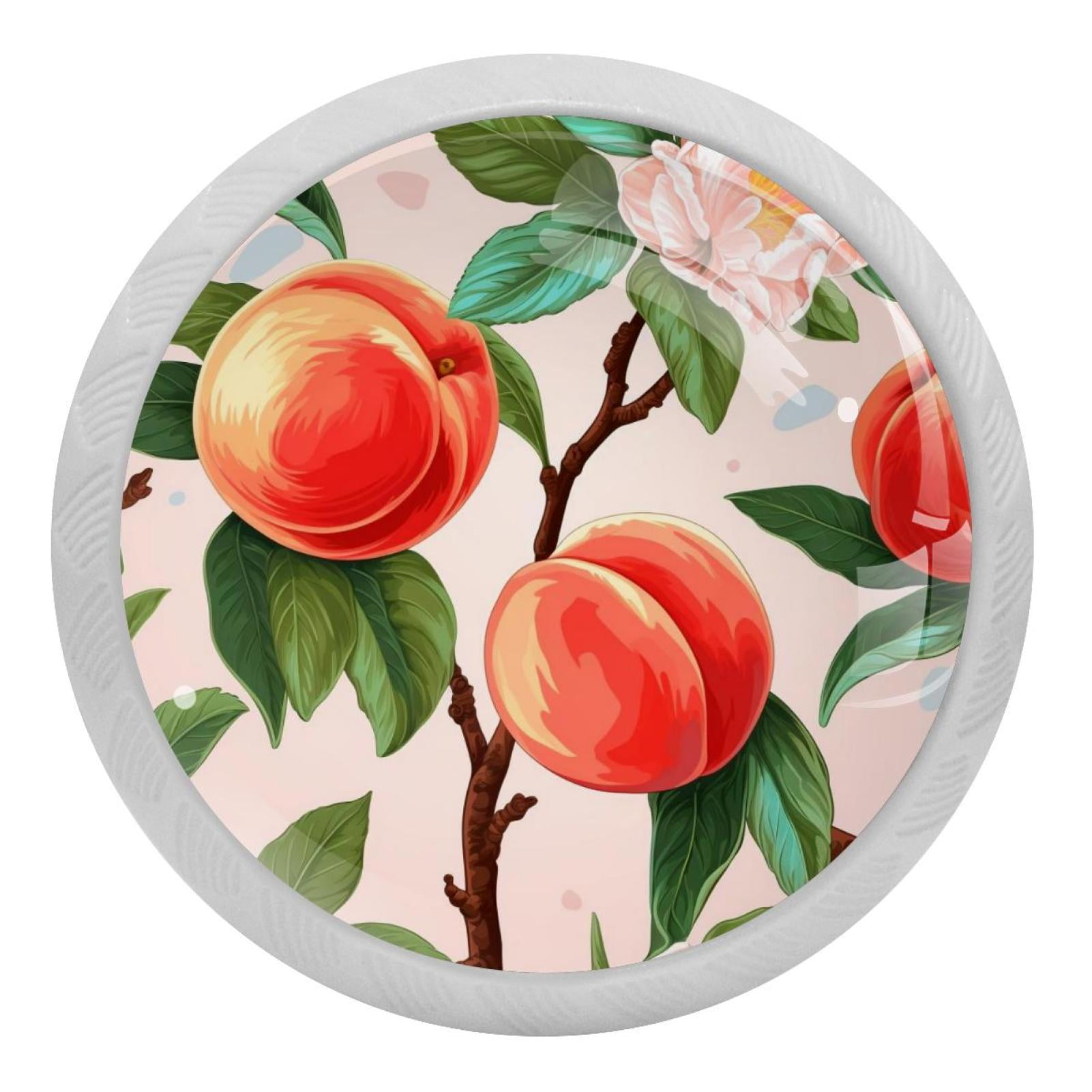 Peach GlowintheDark Round Drawer Pulls, 4Pack Fluorescent & Dresser Knobs