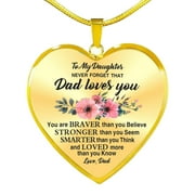 FLY SUNTON Peach Heart Necklace Dad Gives Daughter Gold