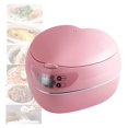 Peach HeartShaped Rice Cooker, Steamer with Household Insulation