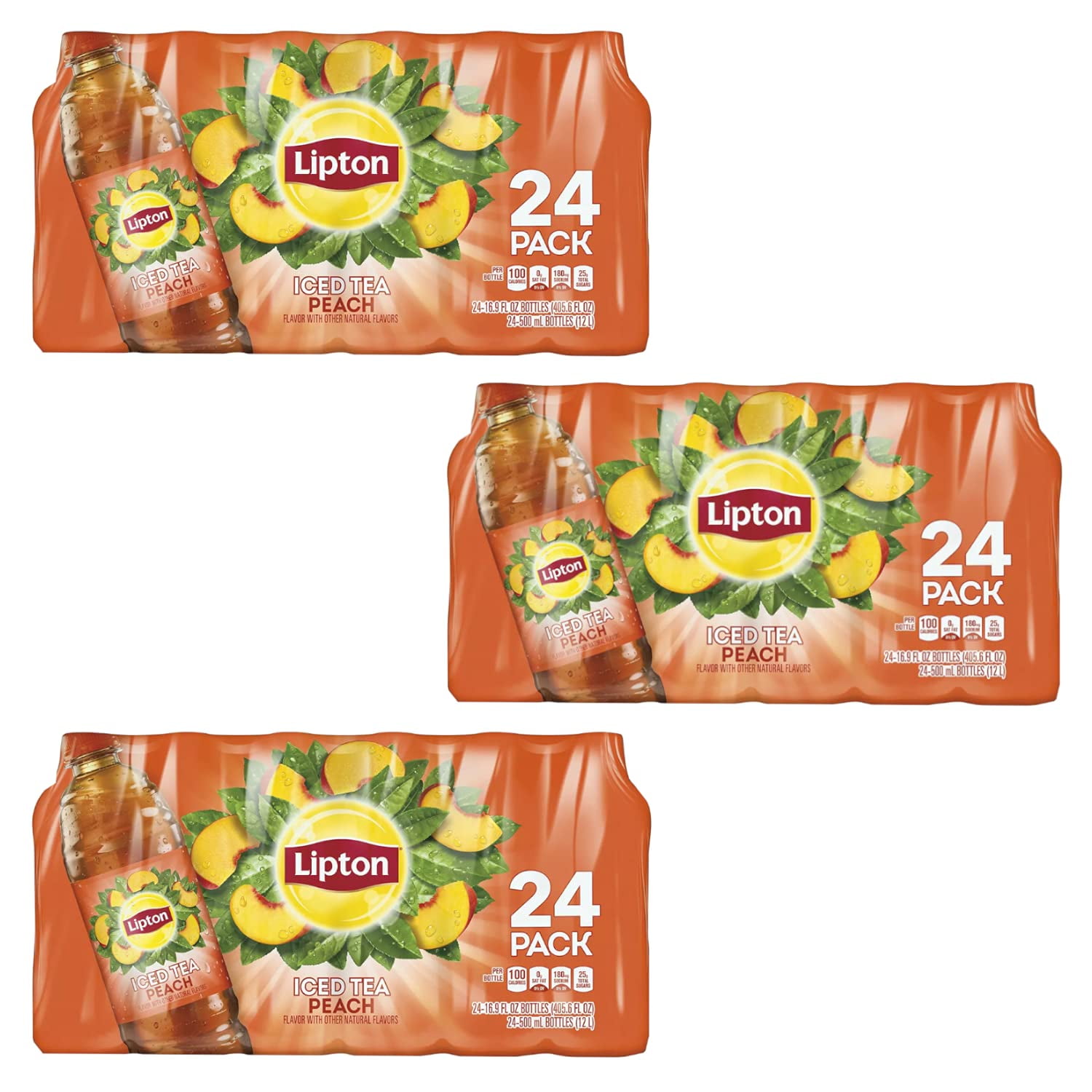 Peach Iced Tea Made From Natural Tea Leaves Cane with flavor Flavors