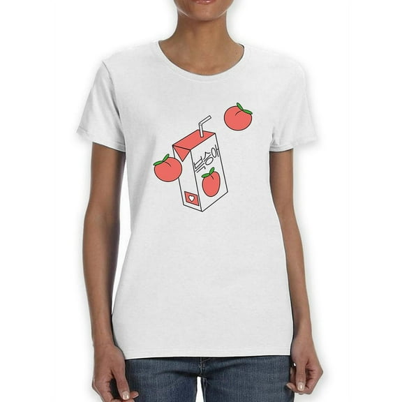 Peach Juice And Peaches Women T-Shirt, Female x-Large