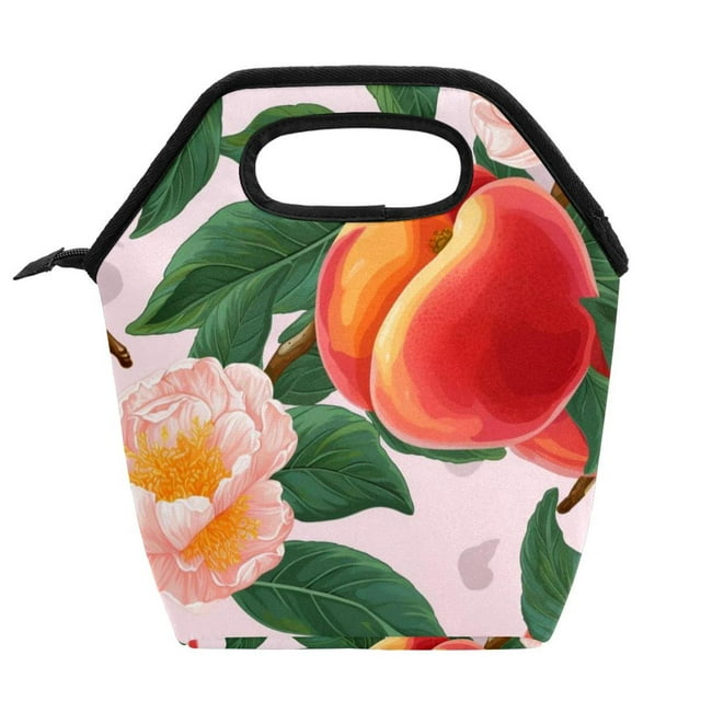 Peach Large Capacity Lightweight Printed Design Lunch Bag for Men and ...